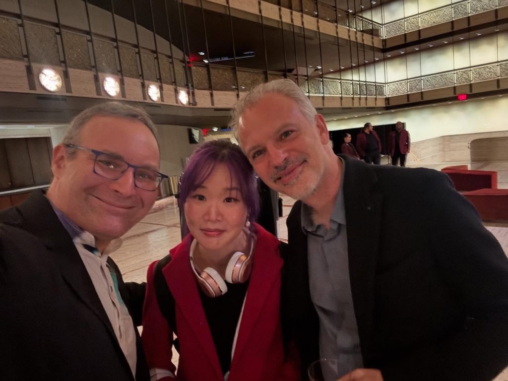 post-premiere reception with composer Colin Jacobsen and violinist Katie Hyun